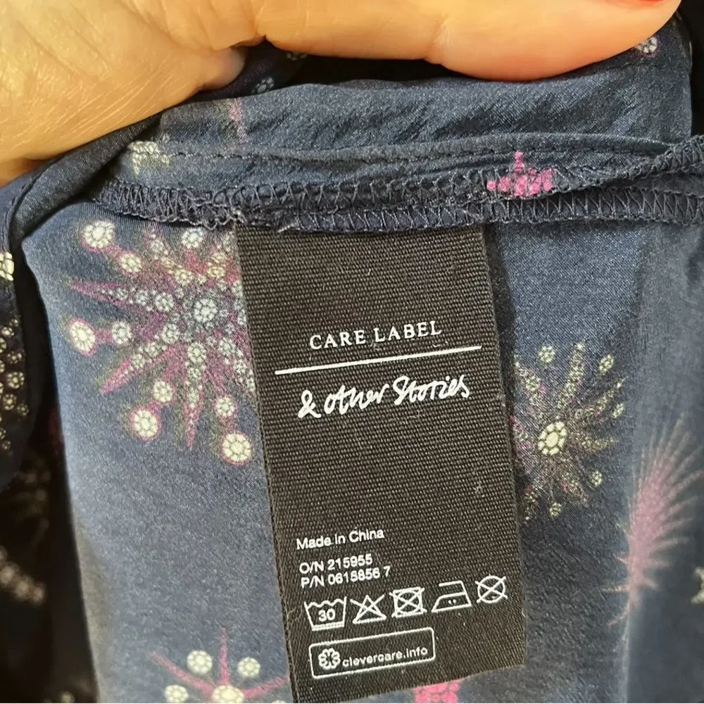 & OTHER STORIES Lounge Jacquard Shirt 2 NWOT